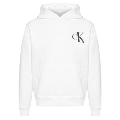 ÁO HOODIE CHÍNH HÃNG - Calvin Klein Sweatshirt with Hood Bright White - J30J324699-YAF