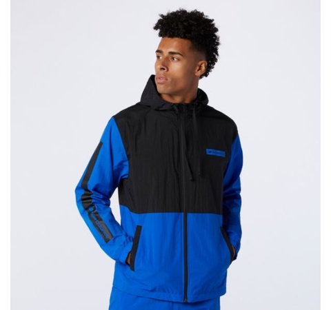 Áo Khoác Chính Hãng - New Balance Sport Style Optiks Windbreaker 'Black/Blue' - MJ03559-BK