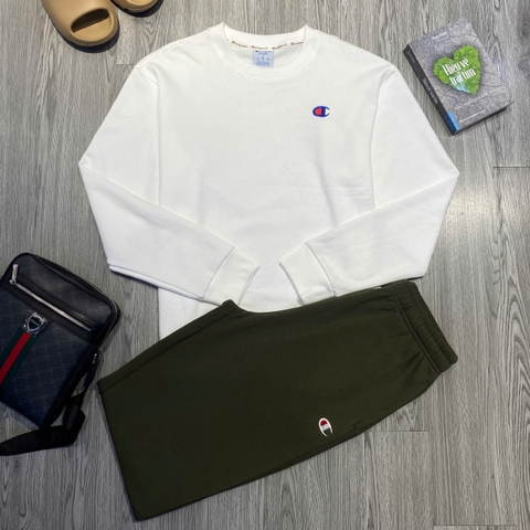 Quần Dài Chính Hãng - Quần Nỉ Bông Champion 'Moss Green' - GF07-346