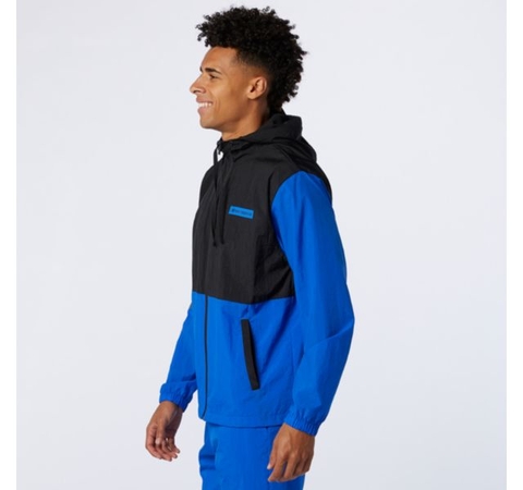 Áo Khoác Chính Hãng - New Balance Sport Style Optiks Windbreaker 'Black/Blue' - MJ03559-BK