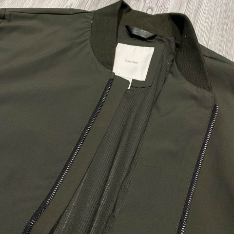 Áo Khoác Chính Hãng - Calvin Klein Men's Lightweight Bomber Jacket ‘Olive’ - C24037AZ