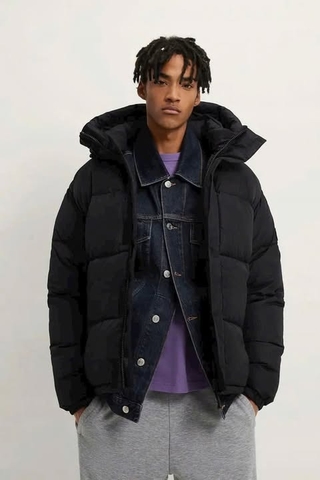 Áo Khoác Phao Chính Hãng - Zara water repellent quilted jacket ''Black'' - 6985/450/800