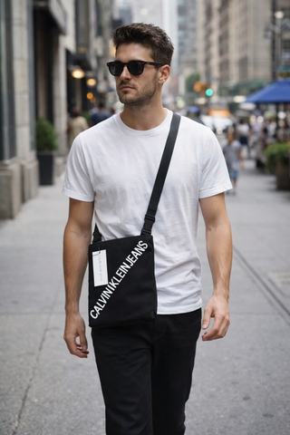 PHỤ KIỆN CHÍNH HÃNG - Túi Chéo Nam/Nữ Calvin Klein Jeans 'Black' - BCK010