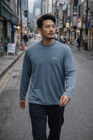 Áo Sweater Chính Hãng - Áo Giữ Nhiệt Wellpa Korea 'Kẻ Xám' - WEL-060