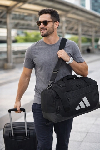 Phụ Kiện Chính Hãng - Túi Trống Adidas Defender 5 Small Duffel Bag 'Black'- JJ7411