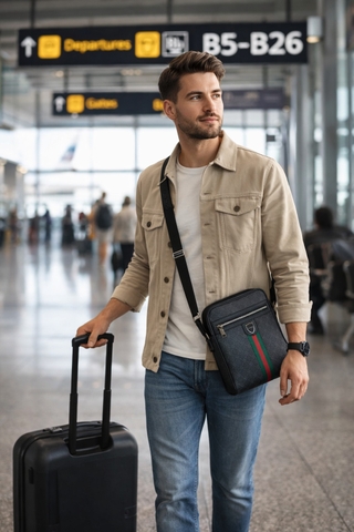 Phụ Kiện Chính Hãng - Túi Chéo Nam Polo 'Black' - 043591