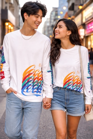 ÁO SWEATSHIRTS CHÍNH HÃNG - Champion x Coca-cola Logo Sleeved T-Shirt - FL3822-045