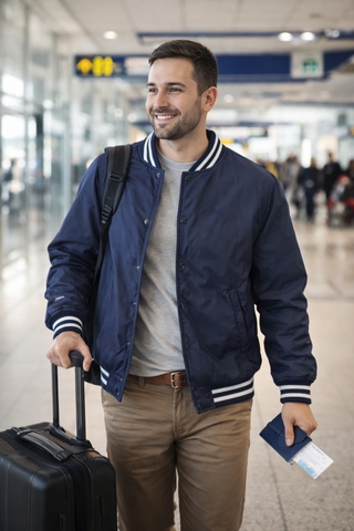 Áo Khoác Chính Hãng - New Blance Insulated Varsity Jacket ''Navy''- NB0303-004