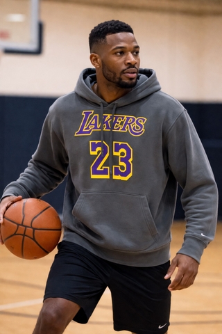 Áo Hoodie - Nike NBA Lakers N23 'Dark Grey' - DH6539-061