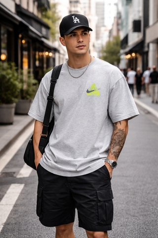 Áo Tshirts Chính Hãng - Palace x Nike Tri Swoosh T-Shirt 'Grey Marl' - P29TS274