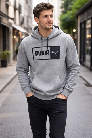 Áo Hoodie - Puma Logo 'Grey' - 848222-03