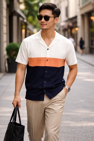 Áo Sơ Mi Chính Hãng - Topman Dệt Kim 3 Màu - STM-01