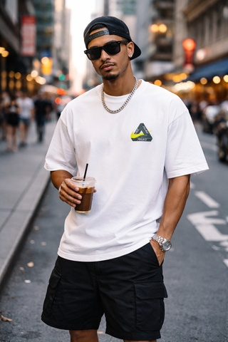 Áo Tshirts Chính Hãng - Palace x Nike Tri Swoosh T-Shirt 'White' - P29TS273