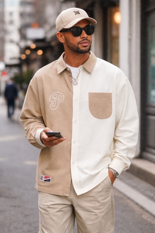 Áo Sơ Mi Chính Hãng - NEW ERA LS SHIRT COMFORT NEYYAN IVORY/KHAKI - 13559716