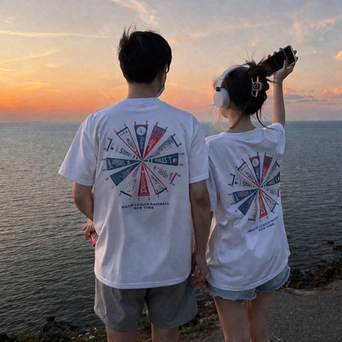 Áo TShirts Chính Hãng - New Era LA Dodgers Team Flag T-shirt 