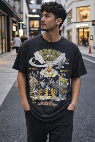 ÁO TSHIRTS CHÍNH HÃNG - TOPTEN10 HOT STUFF Wax Black - MSF3TS3001A