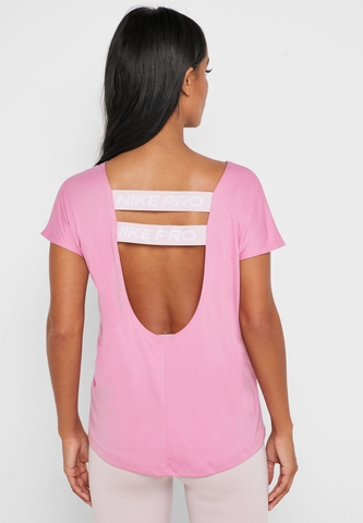 Áo Hè Nữ - Nike Pro Dri-Fit Elastika Short-Sleeve Women 'Pink' - CJ4082-693