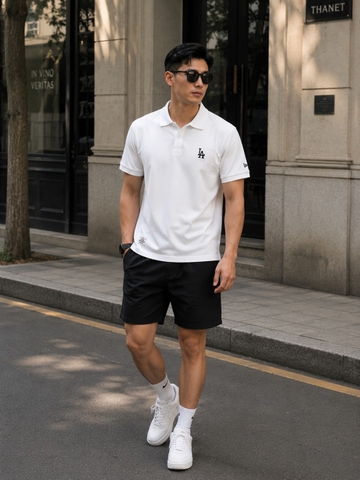 Áo Polo Chính Hãng - Áo Polo New Era LA Trắng - 13718752