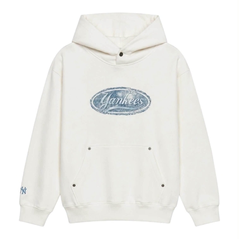Áo Hoodie Chính Hãng - MLB Denim-like Monogram Big Lux - 3AHDM0551-50CRS
