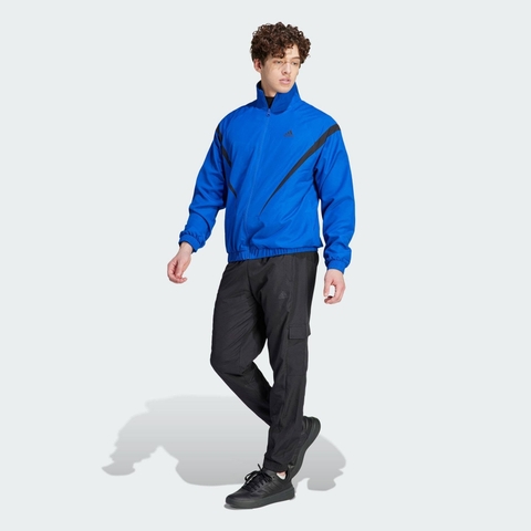 Bộ Thể Thao Chính Hãng - Adidas  Woven Tracksuit Glossy with Elastic Blue - IJ6070