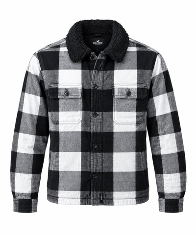 Áo Khoác Chính Hãng - Hollister Sherpa-Lined Flannel Shirt Jacket - HOLIS01