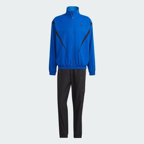 Bộ Thể Thao Chính Hãng - Adidas  Woven Tracksuit Glossy with Elastic Blue - IJ6070