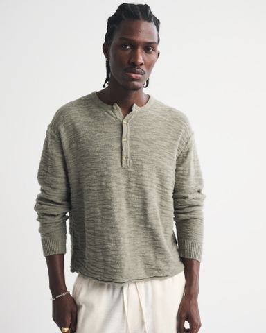 Áo Sweater Chính Hãng - Abercrombie & Fitch Cotton Knit Henley 