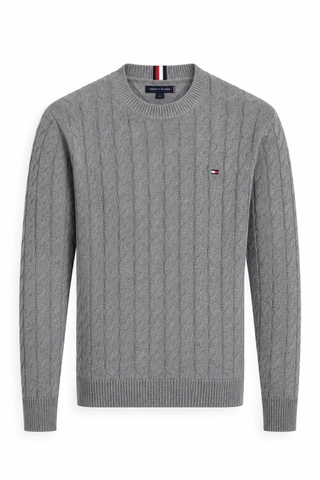 Áo Sweater Chính Hãng - Tommy Hilfiger Pullover Sweater Cloudy Grey - 4034175VBR
