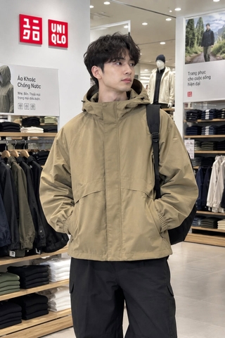 Áo Khoác Gió Chính Hãng - Uniqlo Windproof Stand Blouson 