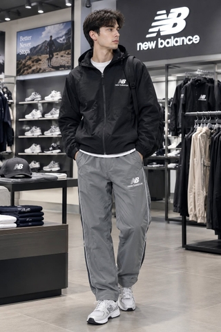 Quần Dài Chính Hãng - New Balance Trackside Woven Pant Grey - NB6209UF