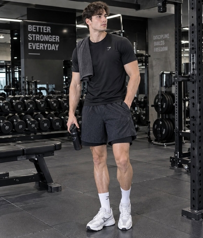 Quần Short Chính Hãng - Asics Running Men's 2in1 5inh' - ASBlack50874