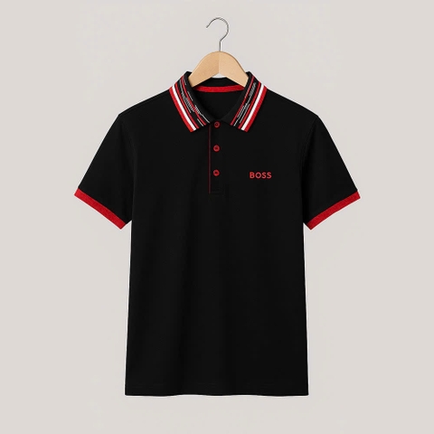 Áo Polo Chính Hãng - Hugo BOSS Paddy Polo ''Black/Red Pattern'' - 50426057-04