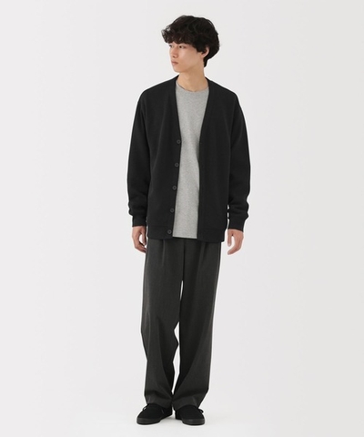 Áo Nam Chính hãng - Muji M's Double knitted V neck 