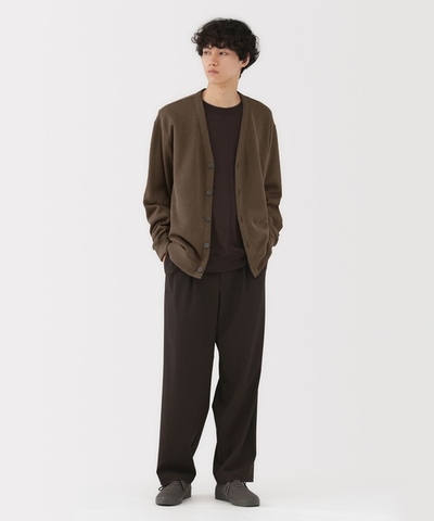 Áo Nam Chính hãng - Muji M's Double knitted V neck 