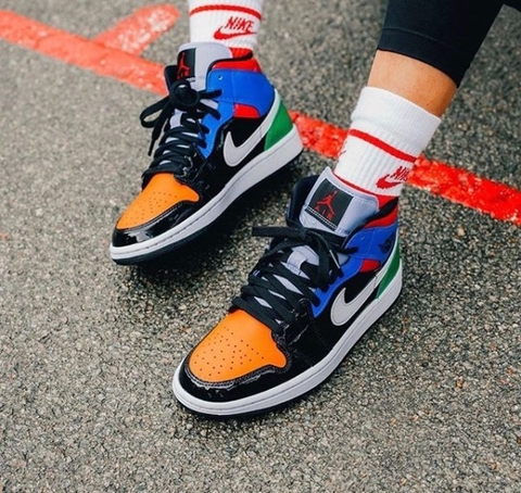 Giày Casual Chính Hãng - Nike Air Jordan 1 Mid 'Multi Patent' - CV5276-001