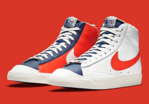 GIÀY CASUAL CHÍNH HÃNG- Nike NBA Blazer MID77 EMB 75th Anniversary Knicks Inspired - DD8025-100