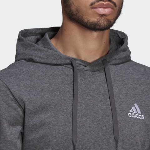 Adidas Men's Essentials Small Logo Pullover Hoodie - 'Grey' GV0248