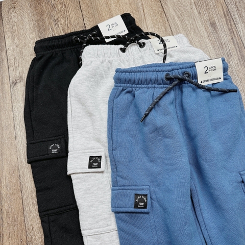 Quần Trẻ Em - Yamp Boy Flannel Cargo Sweatpants 'Blue'- QYA-04