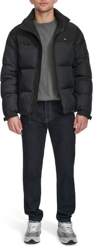 Áo Khoác Phao Chính Hãng - Tommy Hilfiger Mens Mixed-Media Puffer 