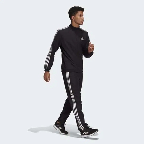 Bộ Thể Thao Nam Chính hãng - Bộ Gió Aeroready Essentials Regular-Fit 3-Stripes Track Suit ''Black'' - GK9950