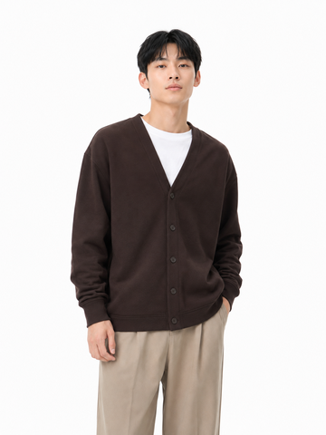 Áo Nam Chính hãng - Muji M's Double knitted V neck 