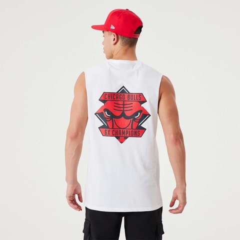 Áo Thể Thao Hè - Áo 3 lỗ Newera Chicago Bulls NBA 6x Championship 'White' Tank Top - 60332286