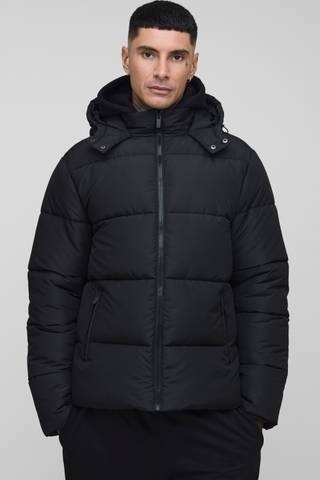 Áo Khoác Phao Chính Hãng - ZARA Hooded Puffer Jacket ''Black'' - 6989/650/600