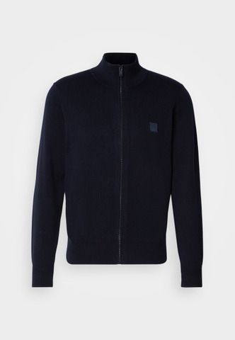 Áo Khoác Chính Hãng - Hugo Boss Zip-up Jacket In Cotton With Logo Badge 