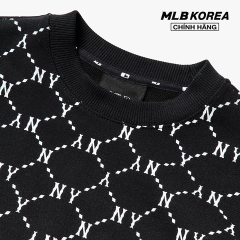 ÁO SWEATSHIRTS CHÍNH HÃNG - MLB Diamond Monogram All Overfit 'Black' - 3AMTM0314-50BKS