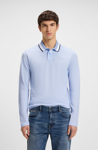 Áo Sweater Chính Hãng - Hugo BOSS Paddy Polo Shirt Long Sleeve ''Light Purple'' - 50544845-070