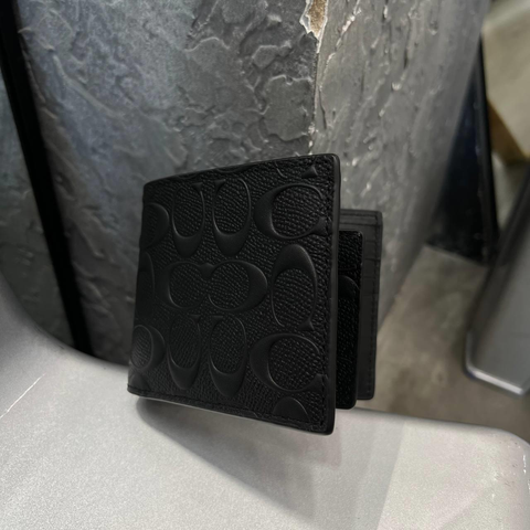 Phụ Kiện Chính Hãng - Ví Coach 3 In 1 Wallet In Signature Leather ‘Black’ - 75371-BLK