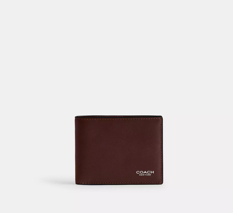 Phụ Kiện Chính Hãng - Ví Coach Slim Billfold Wallet 'Brown' - VC40