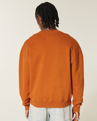 Áo Sweater Chính Hãng -Hollister Men's University of Texas at Austin Longhorns Graphic Crew Sweatshirt 
