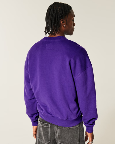 Áo Sweater Chính Hãng - Hollister Men's Boxy University of Nebraska Cornhuskers Graphic Crew Sweatshirt 